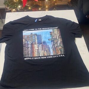 H&M Black New York City Graphic Tee